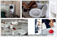 Cách thông bồn cầu bệt bị tắc
