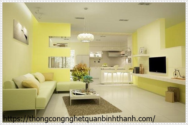 chọn màu sơn nhà đẹp: màu vàng