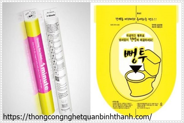 Miếng d&aacute;n th&ocirc;ng tắc bồn cầu one minute
