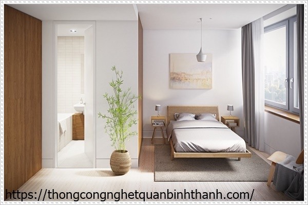Bố tr&iacute; nh&agrave; vệ sinh trong ph&ograve;ng ngủ